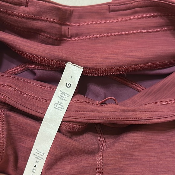 Lululemon High-Rise Tights in Heathered Mulled Wine size 4 Like new - Picture 6 of 6